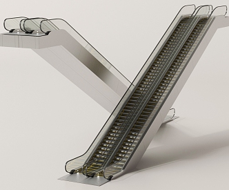 modern escalator 3d model