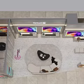 Philips Mall Retail Counter With Modern Design And Multiple TV Screens