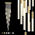 Modern Pendant Lights With Long Cylindrical White Shades And Gold Accents Hanging Design