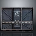 Industrial Metal Containment Lockdown Cabinet With Reinforced Panel And Storage Structure 3d model