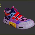 Vibrant Multicolored Casual Sneakers With Modern Design AC Logo Straps KEN Branding And White Sole
