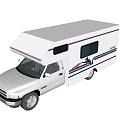 Stylish White Motorhome Exterior With Aerodynamic Roof And Side Windows