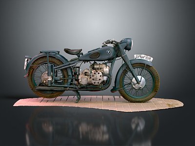 Modern motorcycle two-wheeled motorcycle off-road motorcycle road racing motorcycle 3d model