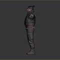 Stylish 3D Male Character In Gray Jacket Maroon Vest With Yellow Tool Belt Arms Outstretched