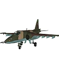 Camouflaged Fighter Jet Taking Off From Runway With Red Tail Insignia