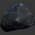 Natural Blue Gray Stone with Irregular Polygonal Shape and Unique Surface Texture 3d model