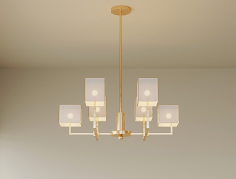 New Chinese Chandelier Glass Chandelier 3d model