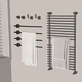 Modern towel rack towel 3d model