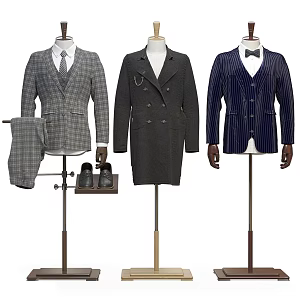 Modern Men's Suit Model 3d model