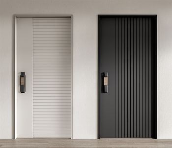 Modern security door entry door 3d model