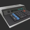 Practical Office Electrical Appliance Calculator With Digital Display And Blue Black Keys 3d model