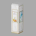 Marble Column With Gold Frame And Decorative Panels Featuring Royal Tea Design 3d model