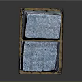 Stacked Natural Stone Blocks With Various Colors On Wooden Pallet For Decorative Use
