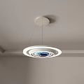 Modern Lighting Combinations with Square Round Ceiling and Pendant Lights Featuring Moon Planet Patterns 3d model