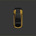 Yellow Sports Car With Black Roof And Rear Spoiler Modified Exterior Design And Aerodynamic Features