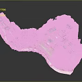Architectural Model of Residential Buildings with Green Landscape and Surrounding Vegetation