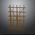 Orange Metal Scaffolding Structure With Poles For Construction Site Use