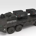 Military Weapon System Mounted on SPARTTECH Armored Wheeled Vehicle with Launchers