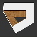 Modern Spiral Staircase Design With Wooden Steps Metal Handrail And White Platform Railing