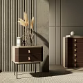 Modern Bedside Table Simple Bedside Table 3d model
