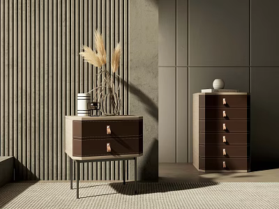 Modern Bedside Table Simple Bedside Table 3d model