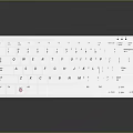 Sleek Ultra Thin Wireless White Keyboard with Pink Edge and Modern Design