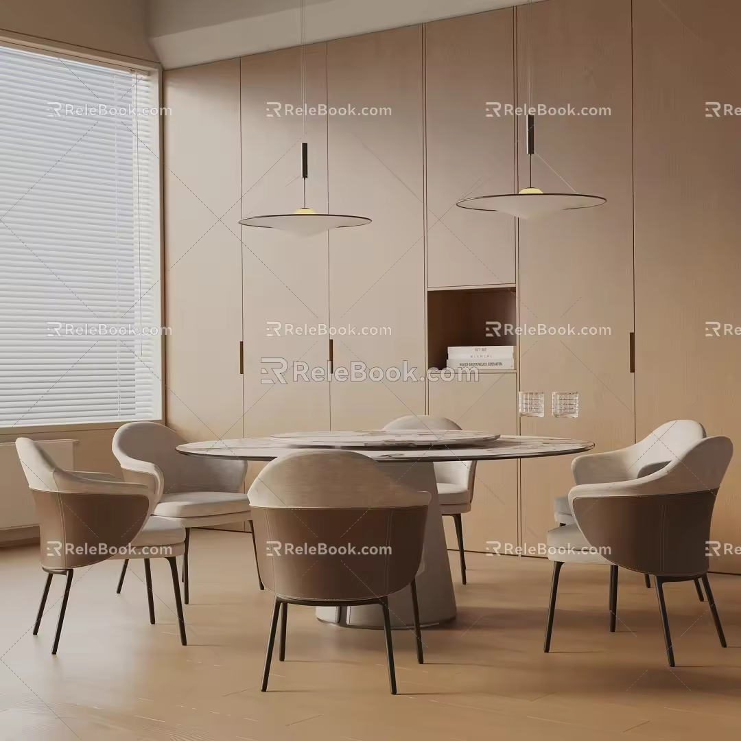 Modern table combination 3d model