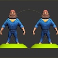 Men's Uncle Greasy Uncle Male Handsome Male Young Juvenile Male Role 3d model