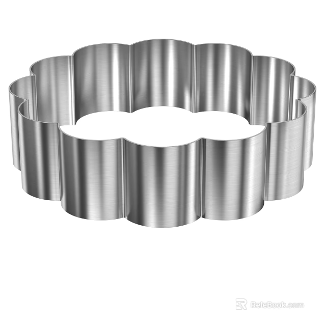 Stainless Steel Flower Shaped Cookie Cutter for Home Baking Kitchen Tool 3d model 