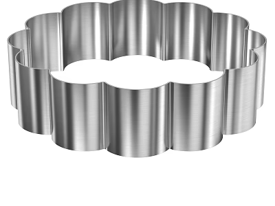 Stainless Steel Flower Shaped Cookie Cutter for Home Baking Kitchen Tool 3d model