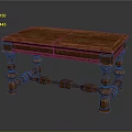 Classic Wooden Table With Carved Legs Drawer And Intricate Base Design
