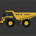 Komatsu Yellow Heavy Duty Large Dump Truck for Construction Mining Projects 3d model