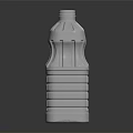 Transparent Plastic Water Bottle With Ripple Design And White Cap For Daily Use