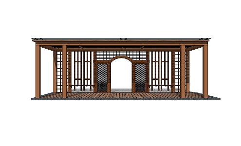 New Chinese pavilion porch New Oriental Zen pavilion 3d model