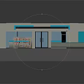 GEPA Department Store Exterior Design With Gray Roof Blue Accents Entrance Windows And Display Areas