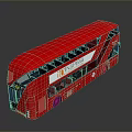 Red Double Decker City Bus Featuring INSPIRA Logo And Modern Exterior Design