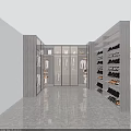 Modern Walk-in Wardrobe Interior Design With Hanging Clothes Drawers And Shoe Racks
