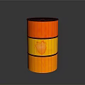 Orange Yellow Building Featuring Red Accents Heart Design And Black Decorative Bands