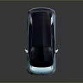 Light Blue Volkswagen Electric Car With Modern Sleek Body Black Roof And Large Wheels