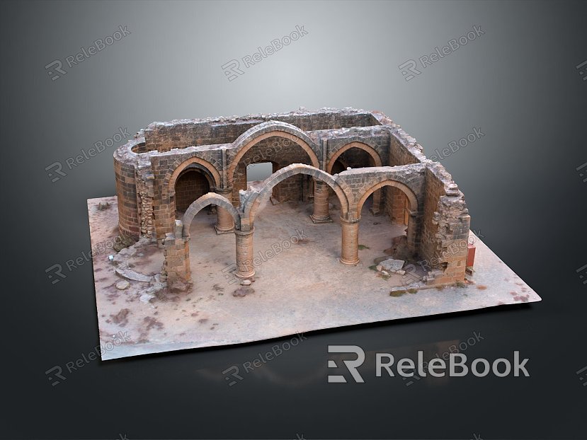 Monuments Sites Sites Sites Ruins Castle Fortress Ancient Castle Ancient Ruins Realistic model