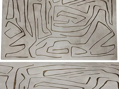 Abstract Line Pattern Floor Tiles For Modern Home Interior Design Spaces 3d model