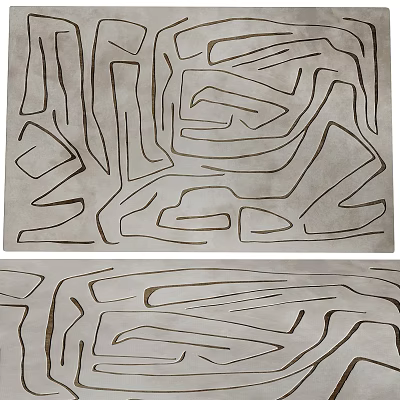 Abstract Line Pattern Floor Tiles For Modern Home Interior Design Spaces 3d model