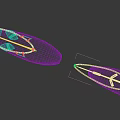 Two Different Designed Windsurfing Boards With Yellow Accent And Mesh Sails And Curved Bottom Structures