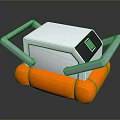 Portable Device With Orange Base White Main Body Metal Handles And Digital
