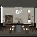 Song Style Restaurant 3d model