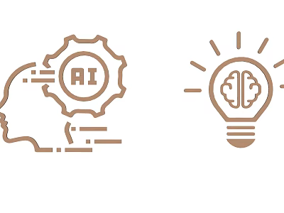 AI Themed Brain Inspired Decorative Pendant With Gear And Light Bulb Design Elements 3d model