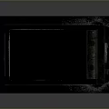 Gray Metal Computer Case With Open Door Showing Internal Space On Smooth Surface