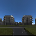 Red Brick Multi Story School Building With Large Windows Trees And Cars On Road