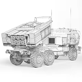 Military Green Multi Wheel Vehicle With Missile Launcher System And Armor