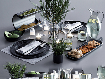 Modern Tableware Combination model